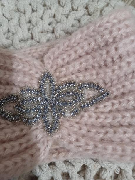 Starorůžová čelenka s kamínky, 