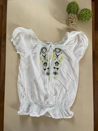 Nový volný výšivka top, vel xs/s, gina, gina,xs