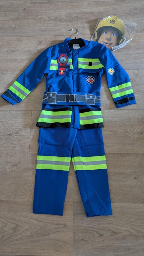 Ka362 karnevalový kostým požárník sam na 7 - 9 let, 