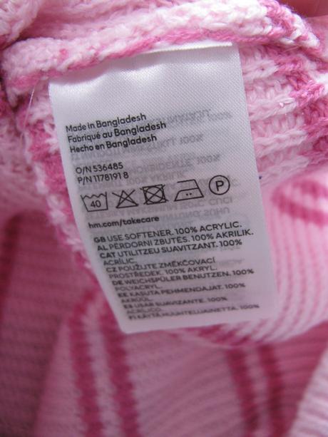 Krásný růžový crop top svetr h&m, h&m,152