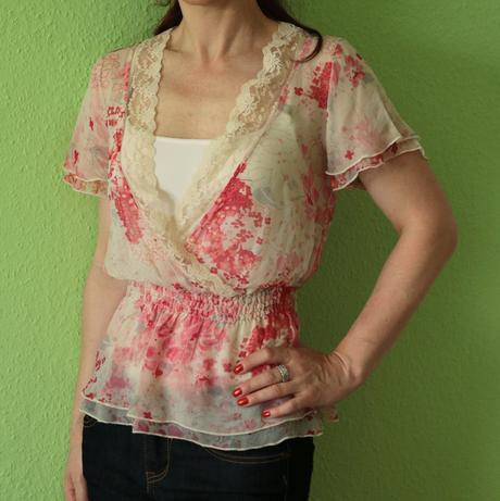 Kvítková halenka noa noa vel. s - pravé hedvábí, s