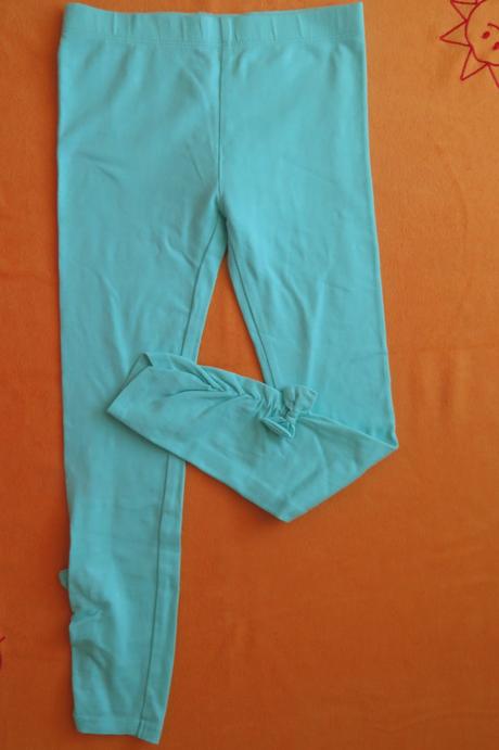 Legíny zelené s mašličkou na boku, pepco,122