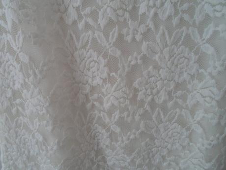 Bílé krajkové tričko tílko bílý top amisu, amisu,s