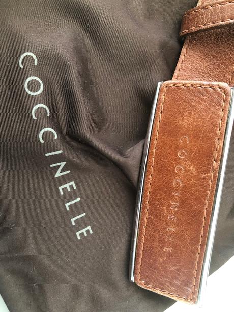 Pásek opasek hnědá kůže coccinelle vel s m 90cm, coccinelle