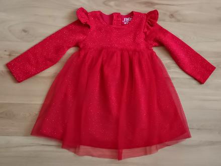 Krásné třpytivé slavnostní červené šatičky, 86