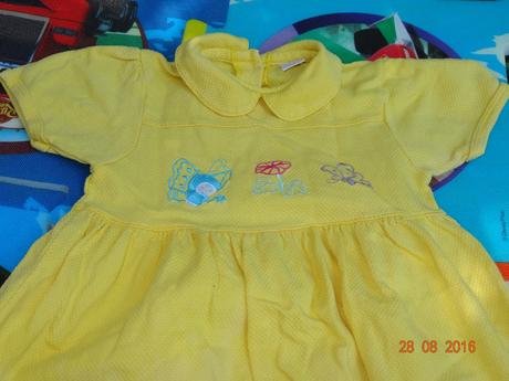 Žluté šatičky víla, motýl, květ vel. 68 - 74, 68