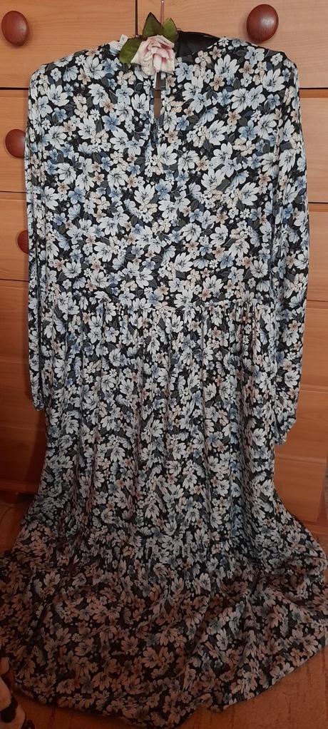 Clockhouse květované viskózové dlouhé šaty, clockhouse,38