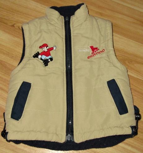 Komplet vyteplené kalhoty s vestou, 74