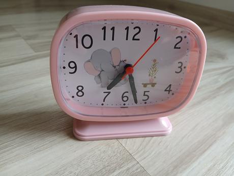 Stolní malé hodiny s budíkem - slon, 