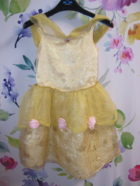 Kostým-zlato žluté šaty princezna bella, 