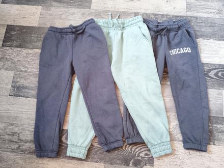 Tepláky teplé pro kluka 3ks 104/110, primark,104