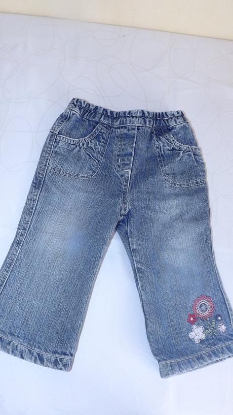 Džíny s výšivkou, baby club,80