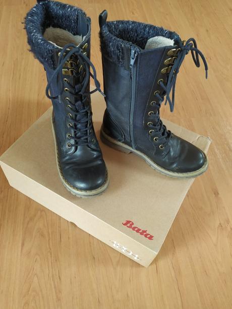 Kozačky kožené, baťa, vel 33, baťa,33