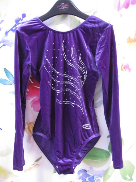 Dámský elastický gymnastický dres s kamínkama, 36