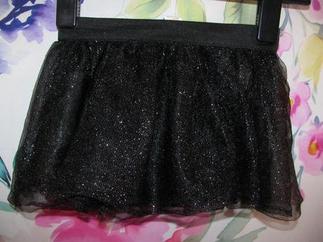Krásná černá tylová sukně s třpytkou halloween, 