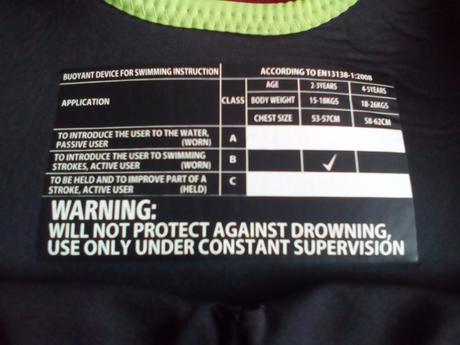 Dětská plavací vesta., 