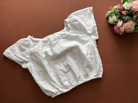 Top letní s madeirou vyšíváním - v.12/13 let, primark,158
