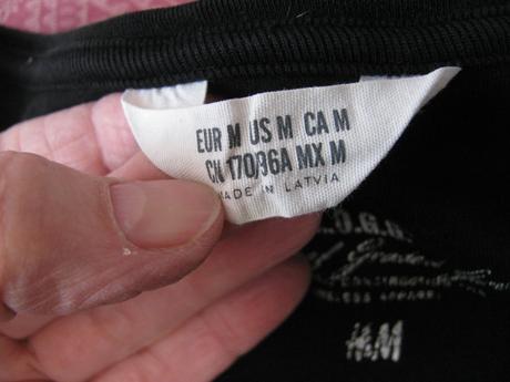 Dámské černé pružné bavlněné tričko h&m, h&m,m