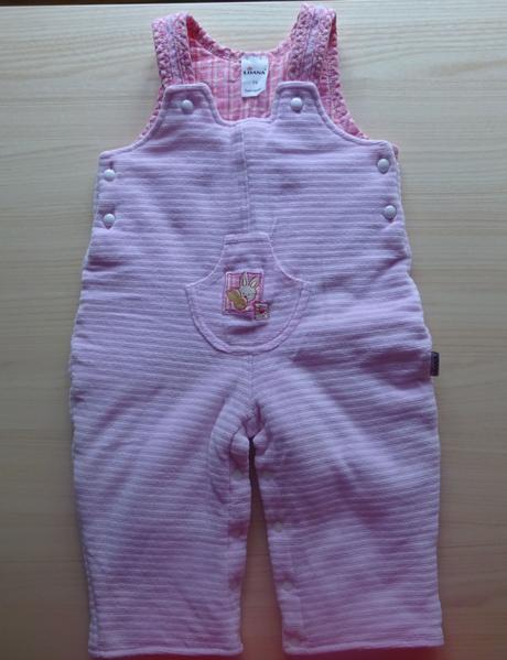 Zimní kalhoty s laclem, vel. 74, loana,74