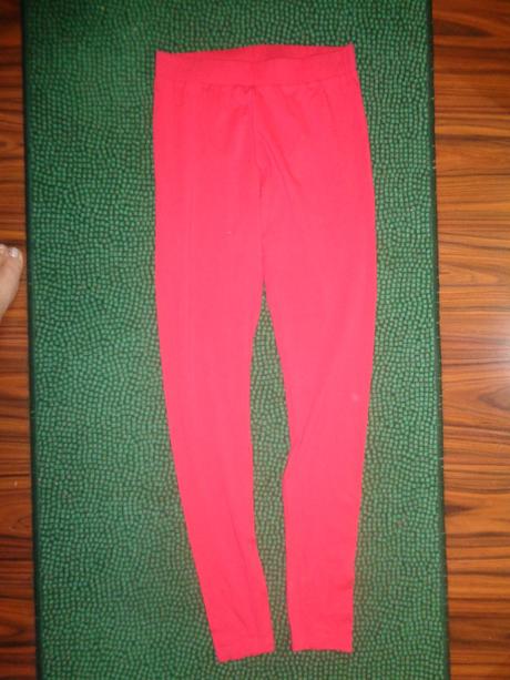 Krásné růžovočervené elastické legíny, alive,164