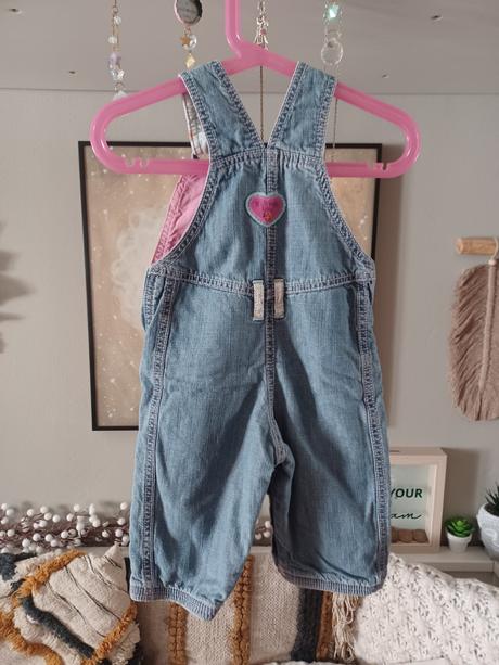 Džíny s laclem + pruhovaný svetr 68/74, next,68