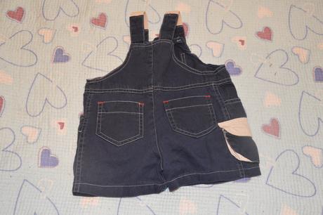 Plátěné džínové laclové kraťasy 68/74, 74