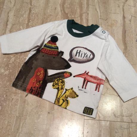 Zvířátkové bavlněné tričko, nutmeg,62