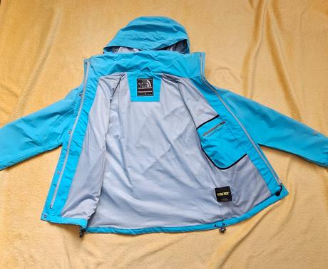 Světle modrá bunda gore-tex goretex outdoor north, s