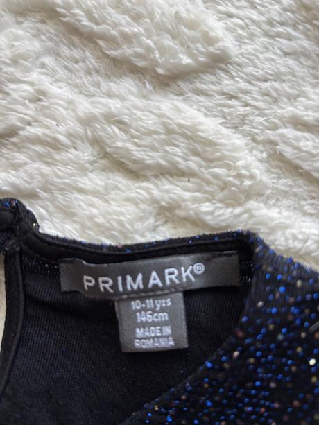 Ob/ modročerné společenské s třpitkami - v.10/11 l, primark,140