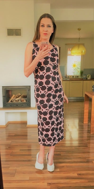 Dlouhé vzor šaty, vel s/m i více, talga collection, m