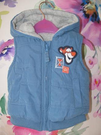 Prošívaná vesta s kapucí s hřejivou podšívkou, disney,68