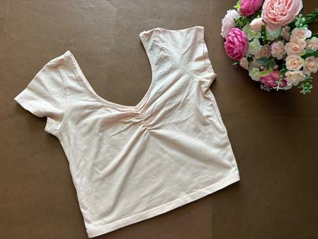 Triko crop losové barvy - v.cca 11-13 let, 152