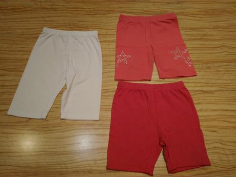 2 x legínové kraťasy, okay, vel 110, okay,110