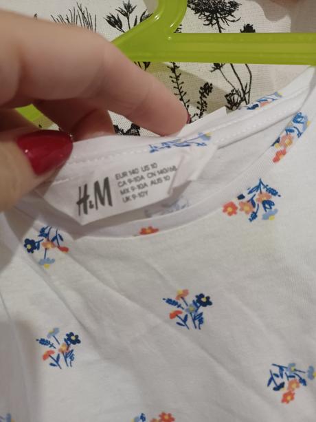 Kytičkové tričko h&m 134/140, h&m,140