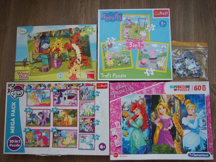 Puzzle medvídek pú, peppa pig, my little , disney,