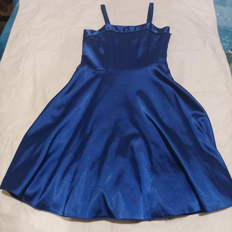 Modré sváteční šatičky, 140