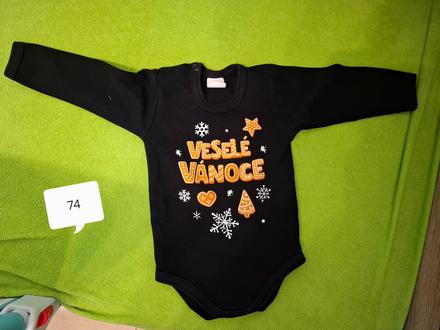 Vánoční tričko (velikost 74), 74