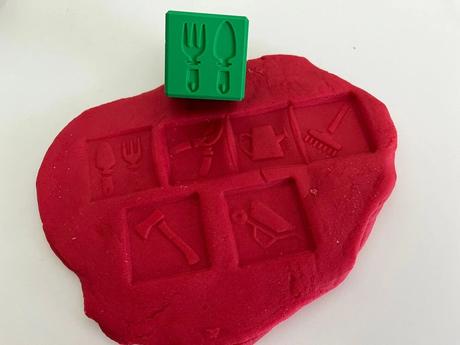 Otiskávací kostka - zahradní nářadí, 