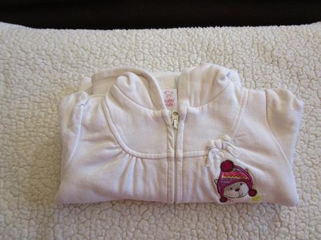 Pěkná teplá bílá bavl. mikina s kapucí, z c&a, c&a,80