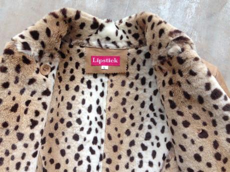 Kabát sako kožešina leopard zn.lipstick vel s 36, s