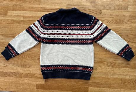 Svetr nautica béžovo-modrý vel.10-12 let (146/152), 146