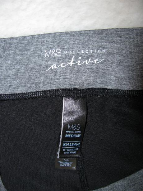Černé běžecké 3/4 legíny m&s, marks & spencer,s