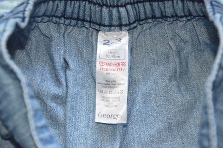 Slabá džínová sukně, sukýnka, george,98