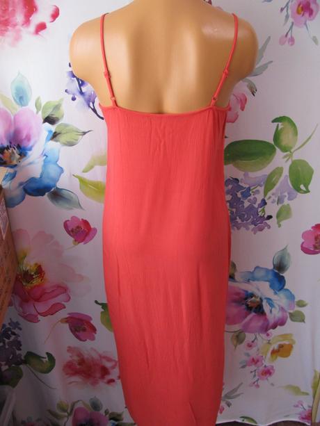 Krásné dámské letní korálové viskozové šaty, marks & spencer,36