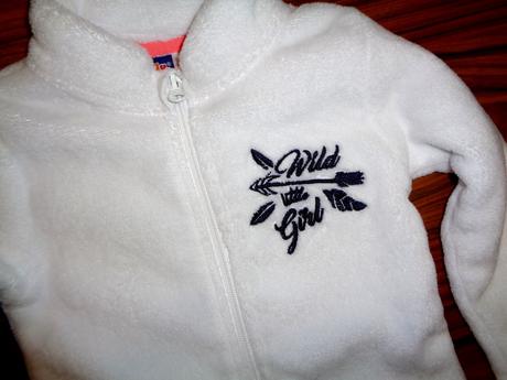 Krásná měkoučká bílá flízová mikina 86/92, lupilu,86 / 92