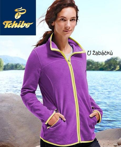 Fleecová fialová mikina tchibo dámská flíska vel.m, tchibo,40 / 42 / m