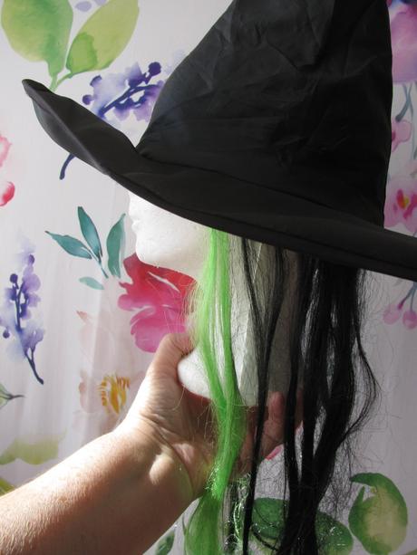 Karnevalový klobouk s vlasy halloween, 