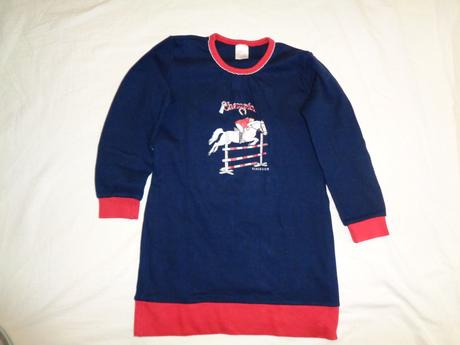 Modročervená mikina s koníkem, schiesser,116