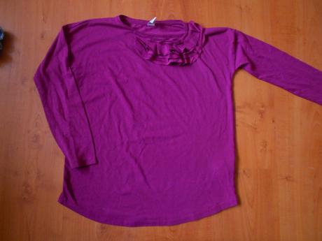 Fialové triko širší střih vel. 140, zara,140