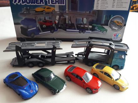 Twm 5dílný autopřepravník power team 35 cm modrý,